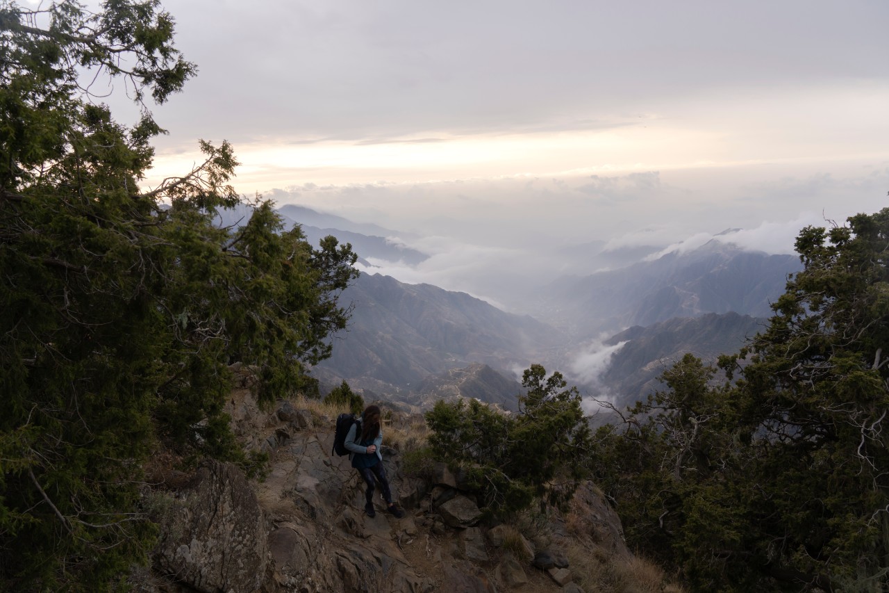 Monsoon clouds forming over the Asir highlands