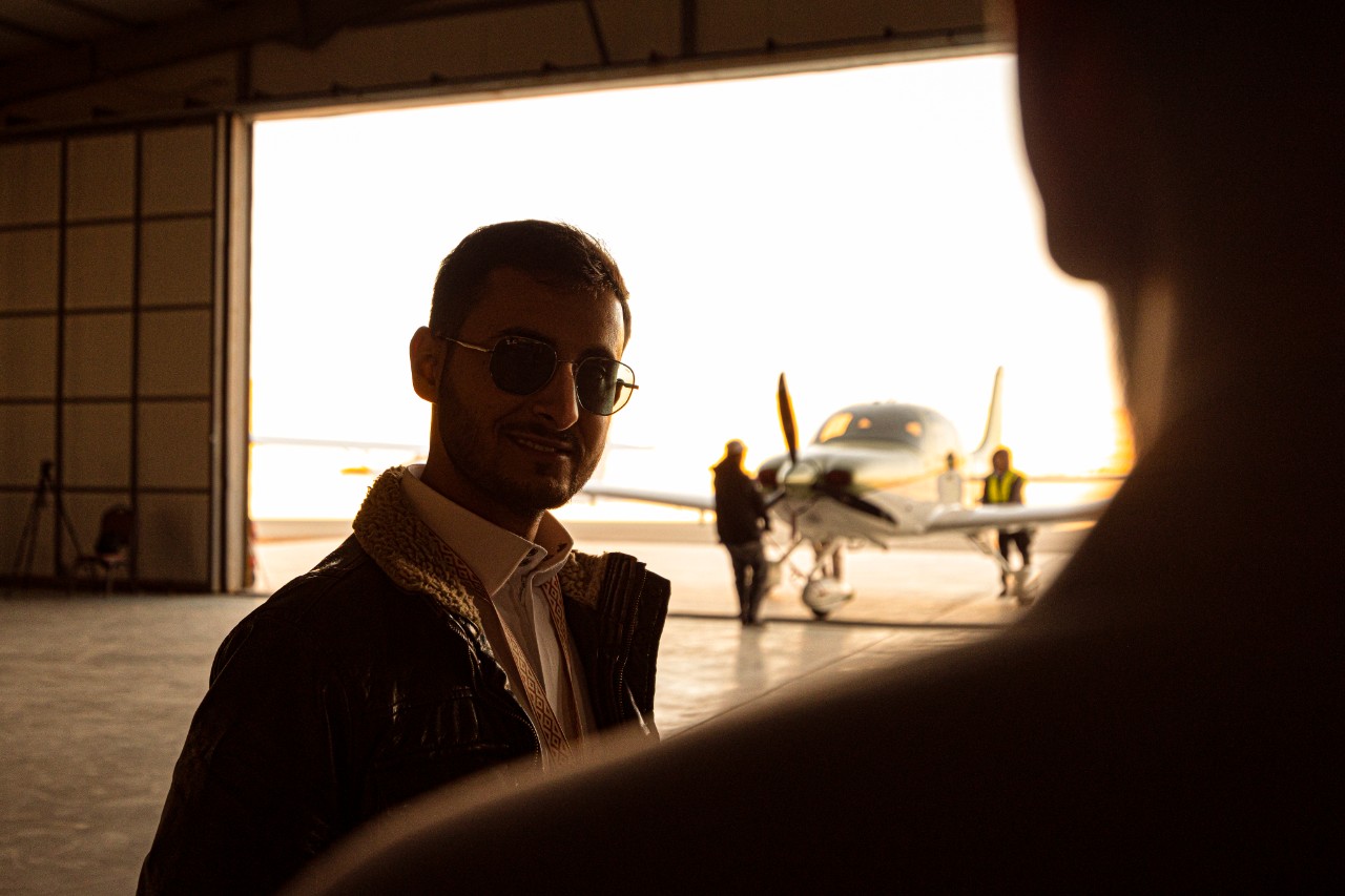 VIP chauffeured luxury transfer at private aviation terminal in Saudi Arabia