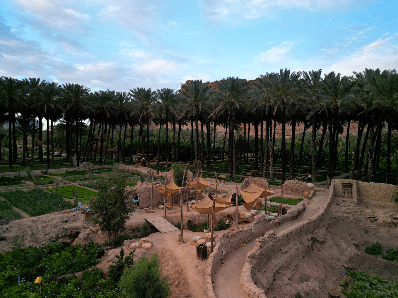 AlUla itinerary – oasis aerial view Saudi Arabia