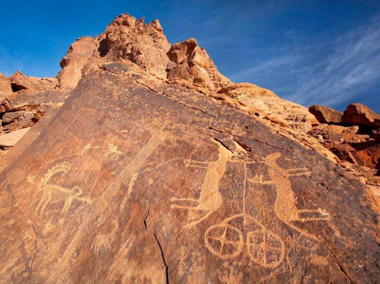 Ancient petroglyphs in Jubbah, Ha’il Province